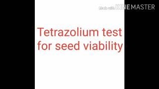 Tetrazolium test for seed viability [upl. by Ralyks]