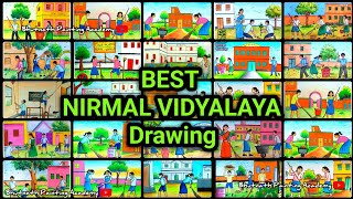 best Nirmal Vidyalaya drawing for competition swachh Bharat Abhiyan School poster painting [upl. by Mahda]