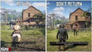 Return Horse vs Dont Return Horse To Civilian All Outcomes  RDR2 [upl. by Amuh651]