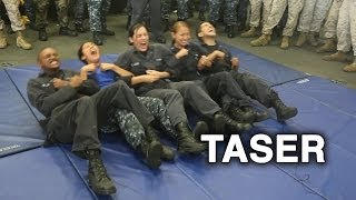 US Marines and Sailors Taser Training [upl. by Nylirahs913]