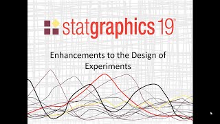 Enhancements to the Design of Experiments in Statgraphics 19 [upl. by Melisandra]