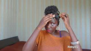 Cheveux naturels coiffures avec 5 tresses africainesNdeyela style [upl. by Lletniuq]