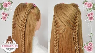 Peinados Faciles y Rapidos para Niñas con Trenzas para Cabello Largo [upl. by Gnauq599]