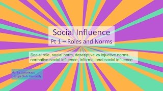 Social influence 1 roles and norms [upl. by Dempster]