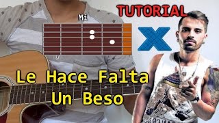 Como tocar Le Hace Falta Un Beso de Mike Bahia Alejandro Gonzales en Guitarra  Tutorial [upl. by Yramanna245]