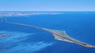 Traveling from Sweden 🇸🇪 to Denmark 🇩🇰 Oresund Bridge and tunnel by TruckInformation Drivers [upl. by Akyssej260]