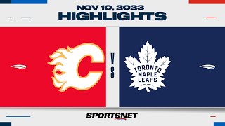 NHL Highlights  Flames vs Maple Leafs  November 10 2023 [upl. by Ballard]