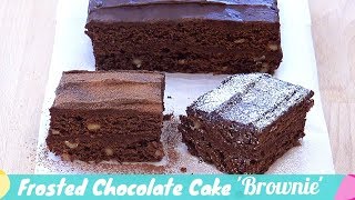 Chocolate Cakey Brownies Recipe with Frosting Easy amp Quick [upl. by Gonyea]