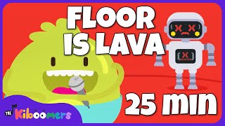 Floor is Lava Song Compilation  The Kiboomers Preschool Freeze Dances [upl. by Cawley404]