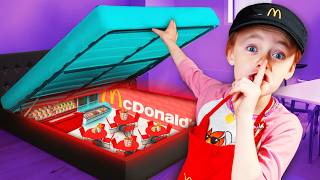 I Built a SECRET McDonald’s in Our House [upl. by Zindman827]