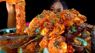 KING CRAB SEAFOOD BOIL MUKBANG  DESHELLED  SEAFOOD BOIL MUKBANG  Seafood  Mukbang [upl. by Dimphia357]