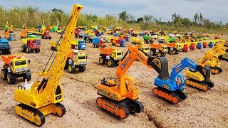 Excavator Dump Truck Construction Vehicle Toys For Toy Cars  Vic Vic [upl. by Cohbath]