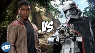 Finn VS Captain Phasma Star Wars Battlefront 2 Versus Gameplay PS4 [upl. by Alethea]