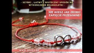 Zapięcie przesuwne techniką makramy ja je zrobić [upl. by Eneleahcim131]