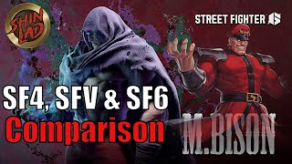 MBison SF4 SFV amp SF6 Moves Comparison Showcase [upl. by Aicnelev]