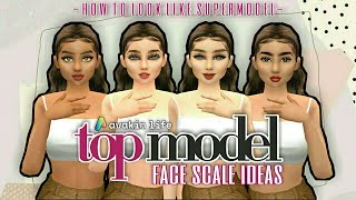 Avakin Face look Ideas  Avakin Life Super Model Face Scales [upl. by Etnuahs524]