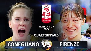 Quarter Finals Conegliano vs Firenze  Italian Volleyball LVF SerieA1 Coppa Italia 2024 [upl. by Maxwell]