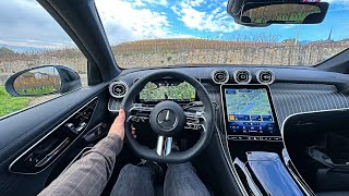 New MercedesBenz GLC 300 4MATIC 2023 AMG Line  POV Driving Exterior Interior Trunk amp MBUX [upl. by Astrahan87]