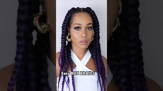 EASY BOX BRAIDS 🔥 protectivestyle hairstyle viralvideo viralshorts trending fyp braids hair [upl. by Hance612]