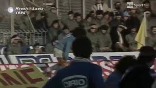 Perle di Sport  Maradona gol pallonetto 30 m e da calcio dangoloNapoliLazio 40 serie A 198485 [upl. by Arej2]