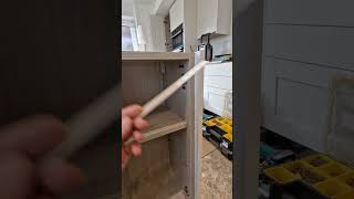 How to fix a fitted Kitchen End Panel to your cabinet without unsightly screw heads showing [upl. by Moorish14]