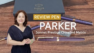 Parker Sonnet Premium Prestige Chiselled Purple Matrix Pink Gold [upl. by Nathanson]