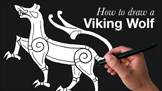 How to Draw a Viking Age Wolf — Ringerike Style [upl. by Nnateragram]