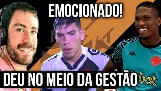 JORNALISTA MITA NA COLETIVA PALÁCIOS DESABAFA E JUNINHO VIRALIZA NO MEIO DA TORCIDA DO VASCO [upl. by Nevla789]