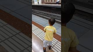 Cute baby zohan first time see metro train metro [upl. by Ballman]