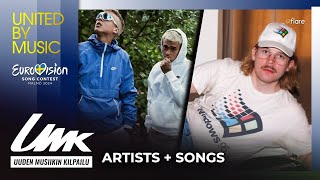 UMK 2024 Artists and Songs 🇫🇮 Finland Eurovision 2024 [upl. by Mellisent]