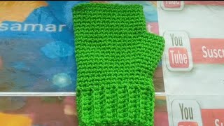 Mitonguante sin dedos tejido a crochet para hombre [upl. by Giliana514]