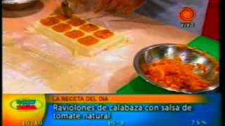 La receta Ravioles de calabaza con salsa de tomate natural pt3 201101103gp [upl. by Cornwall]