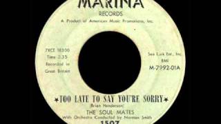 The Soul Mates  Too Late To Say Youre Sorry [upl. by Anahsar]