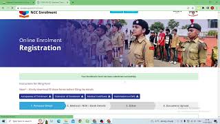 Online NCC enrolment steps to fill up online enrolment [upl. by Rutra]