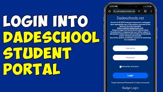 How To Login Into Dadeschool Student Portal [upl. by Doss]