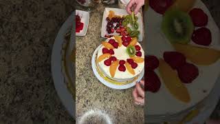 pastel de frutas fruitcake cocinalatina latinfood recetasfaciles simplericepe spanishfood [upl. by Hilaire]