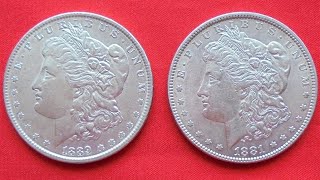 USA MORGAN SILVER DOLLAR 1881  1889  Mint Philadelphia Доллар Моргана 1881  1889 Филадельфия [upl. by Ynnor]