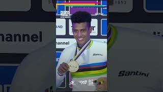 Palmirano Kevin Quintero campeón mundial ciclismo de pista [upl. by Adall]