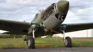 Curtiss P40C Tomahawk engine run [upl. by Aneleasor894]