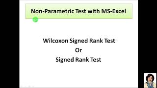 4 Wilcoxon Signed Rank Test  NonParametric Test with MSExcel [upl. by Nahaj]