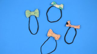 NoSew Baby Bow Tutorial [upl. by Pandora748]