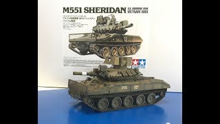 Building the all new 135 Tamiya M551 Sheridan all new tool kit [upl. by Ruzich]