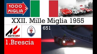 Mille Miglia 55  Stage 1Brescia f  Maserati A6GCS f  TvCam [upl. by Zennie]