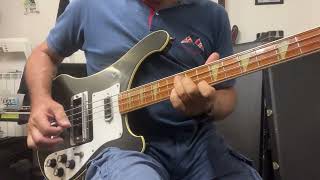 1981 Rickenbacker 4001 Bass  Jetglo  Flatwound Strings [upl. by Macario150]