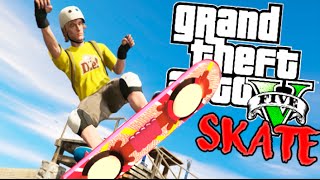 HACIENDO SKATE POR LA CIUDAD  GTA V PC MODS SKATE Makiman [upl. by Sheaff]