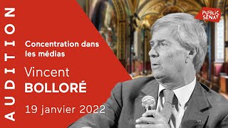 Concentration dans les médias  V Bolloré auditionné par la commission denquête du Sénat 1901 [upl. by Dlabihcra]