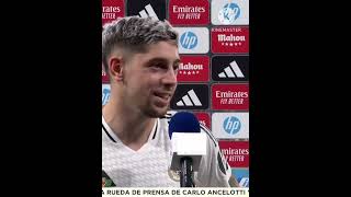 Declaraciones de Fede Valverde Real Madrid 20 Villareal [upl. by Ayikal]