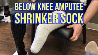 Below Knee Amputee Shrinker Sock With Donning Tube [upl. by Enal]