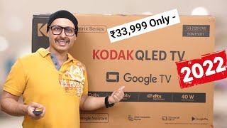 Kodak QLED TV Unboxing and Review  Kodak QLED TV with Google TV and Dolby Vision at ₹33999 [upl. by Hyman]