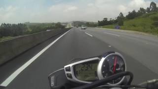 Street Triple 675  Top Speed 242kmh [upl. by Anrahs]